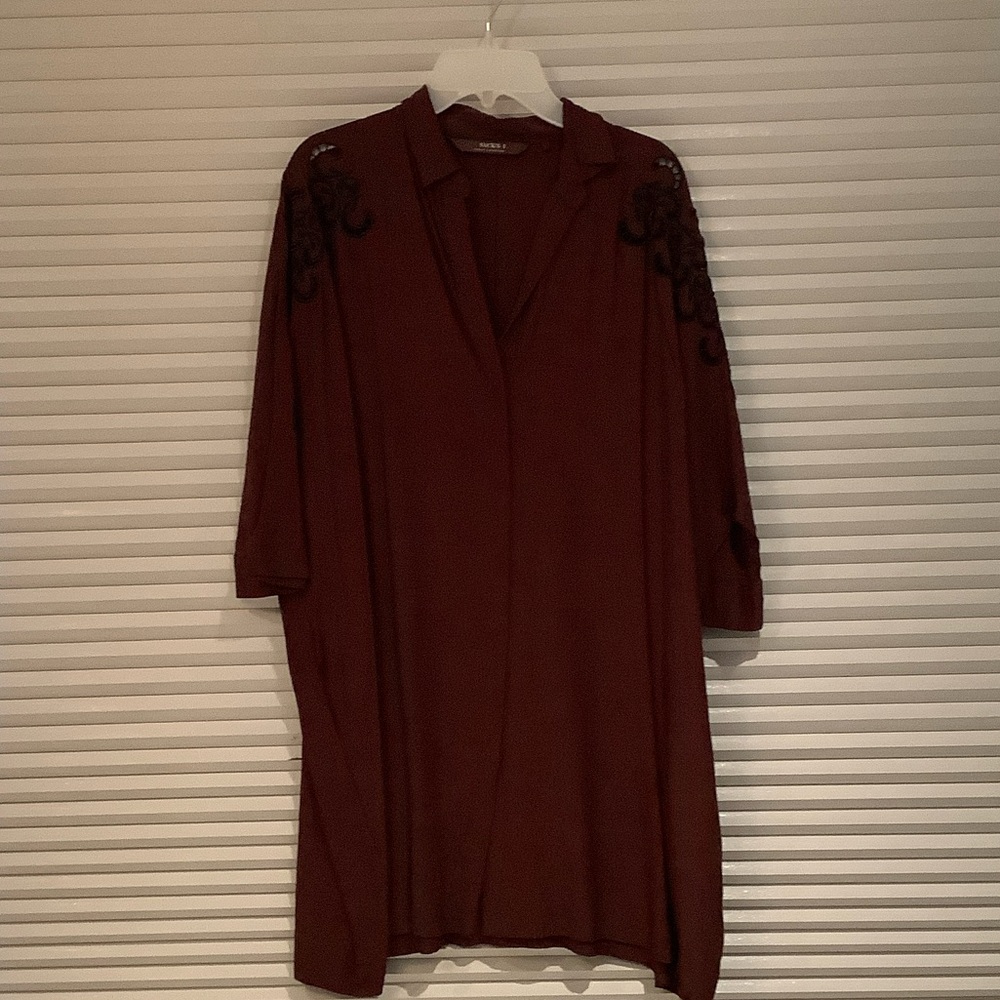 Sack’s Fashion Elegant Brown Long Sleeve Dress